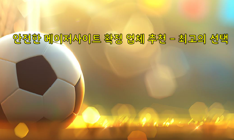 안전한 메이저사이트 확정 업체 추천 - 최고의 선택
